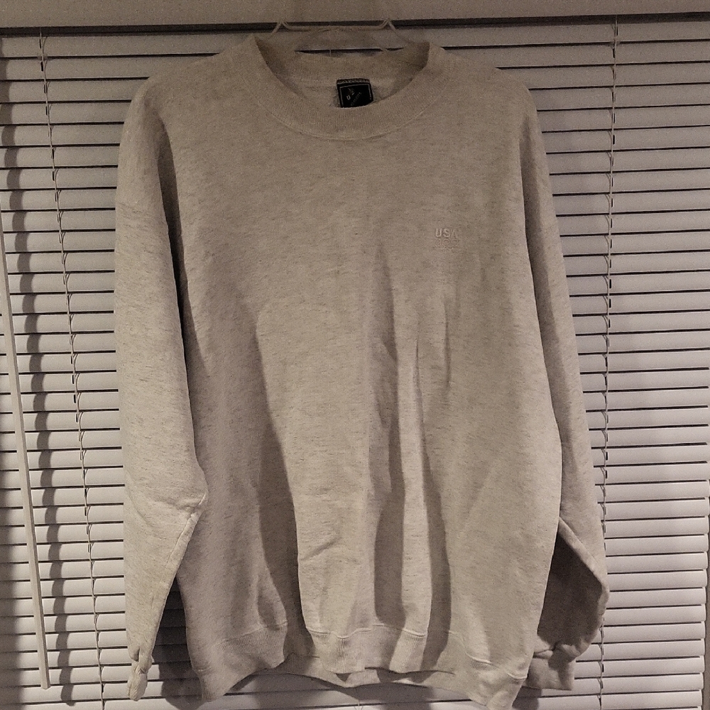 Vintage 90's USA Olympics Crewneck Pull Over White/Gray Size XL Tall